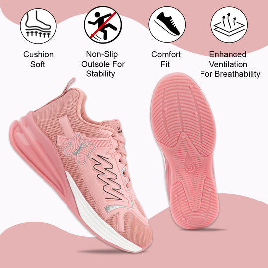 Bersache Casual Sneaker shoe for Women| Soft Cushioned Insole , Slip-Resistance Casuals For Women's-(8140-Pink)
