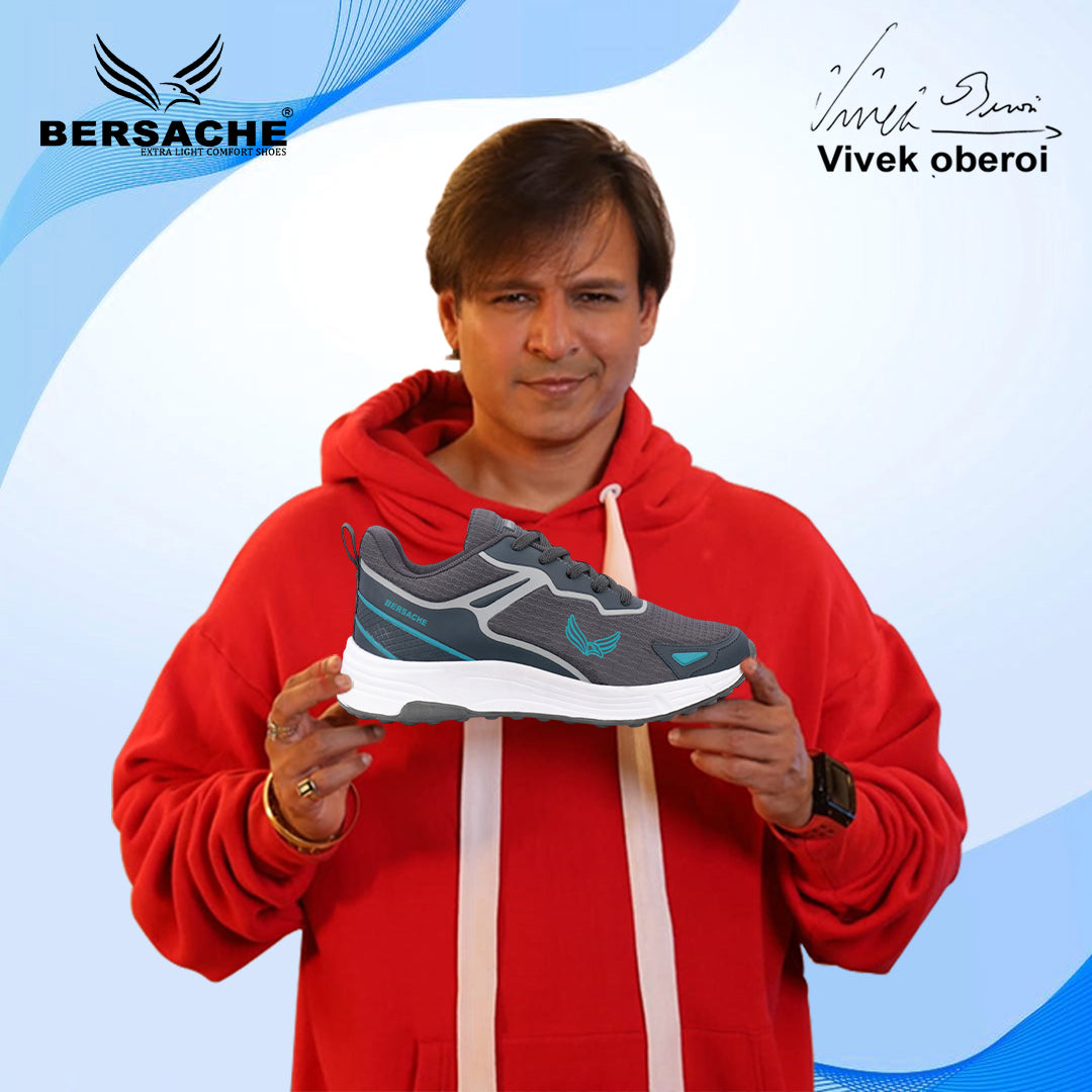 Bersache Casual Sneaker shoe for Men| Soft Cushioned Insole , Slip-Resistance Casuals For Men (Gray-8122)