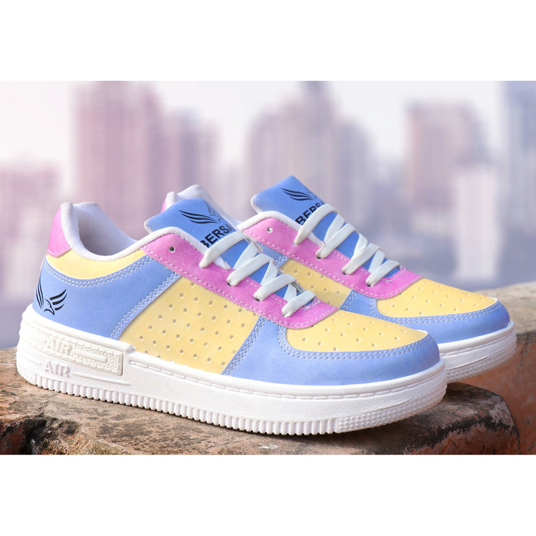 Bersache Premium Sports ,Gym, Trending Stylish Running Colour Changing shoes for Women (9053-White)