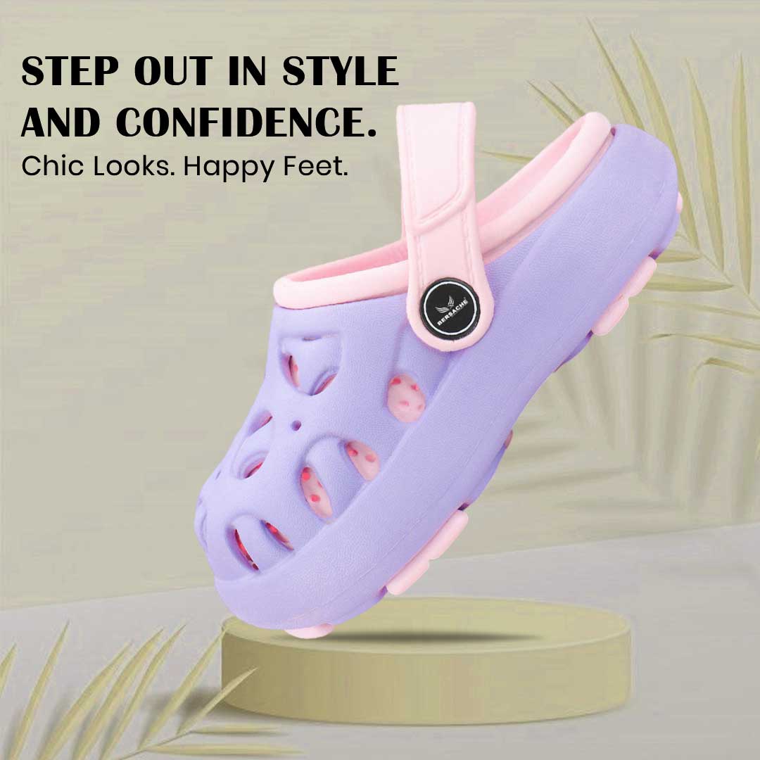 Bersache Extra Soft Classic Casual CHAPPAL with  Regular wear with Ultra Soft & Flexibility Technology Flip-Flop for Kids's-Purple-6316.