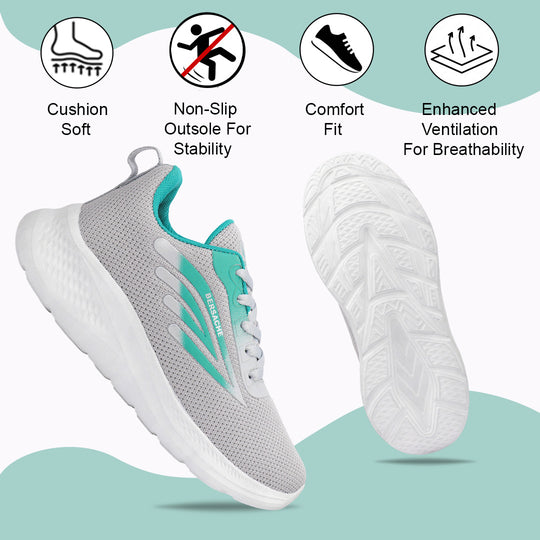 Bersache Sneaker, Loafers ,Casual with Extra comfort Sneaker Colour Changing shoes for Women (Grey-8093)