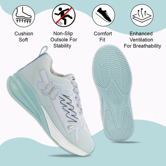 Bersache Casual Sneaker shoe for Women| Soft Cushioned Insole , Slip-Resistance Casuals For Women's-(8141-Mint)