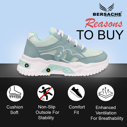 Bersache Premium Sports ,Gym, Trending Stylish Running Colour Changing shoes for Women (8101-Grey)