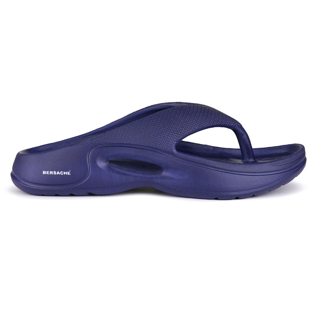Bersache Extra Soft Classic Casual with Back Strap Regular wear with Ultra Soft & Flexibility Technology Flip-Flop for Men's/ Boy's navy 6060