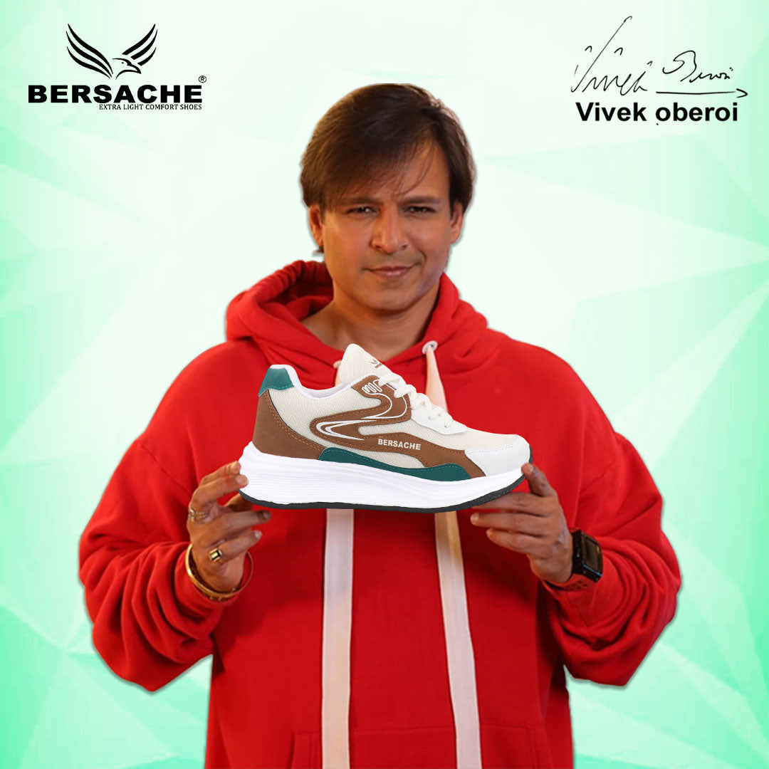 Bersache Premium Sports ,walking,Gym,cricket, Trending  Running Shoes For Men's (Brown-8137)