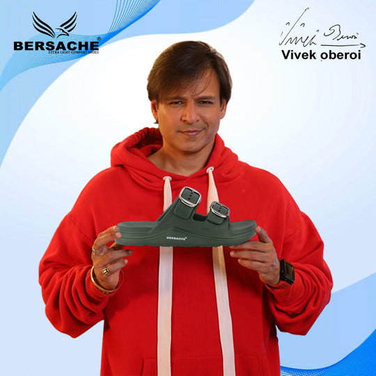 Bersache Extra Soft Classic Casual CHAPPAL with  Regular wear with Ultra Soft & Flexibility Technology  Slippers for Men's-(6284-Green)