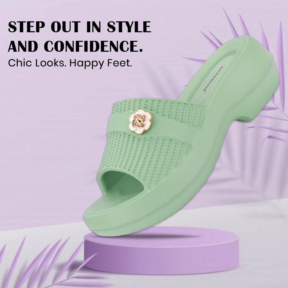 Bersache Extra Soft Classic Casual CHAPPAL with  Regular wear with Ultra Soft & Flexibility Technology  Slippers for Women's-(6293-Green)