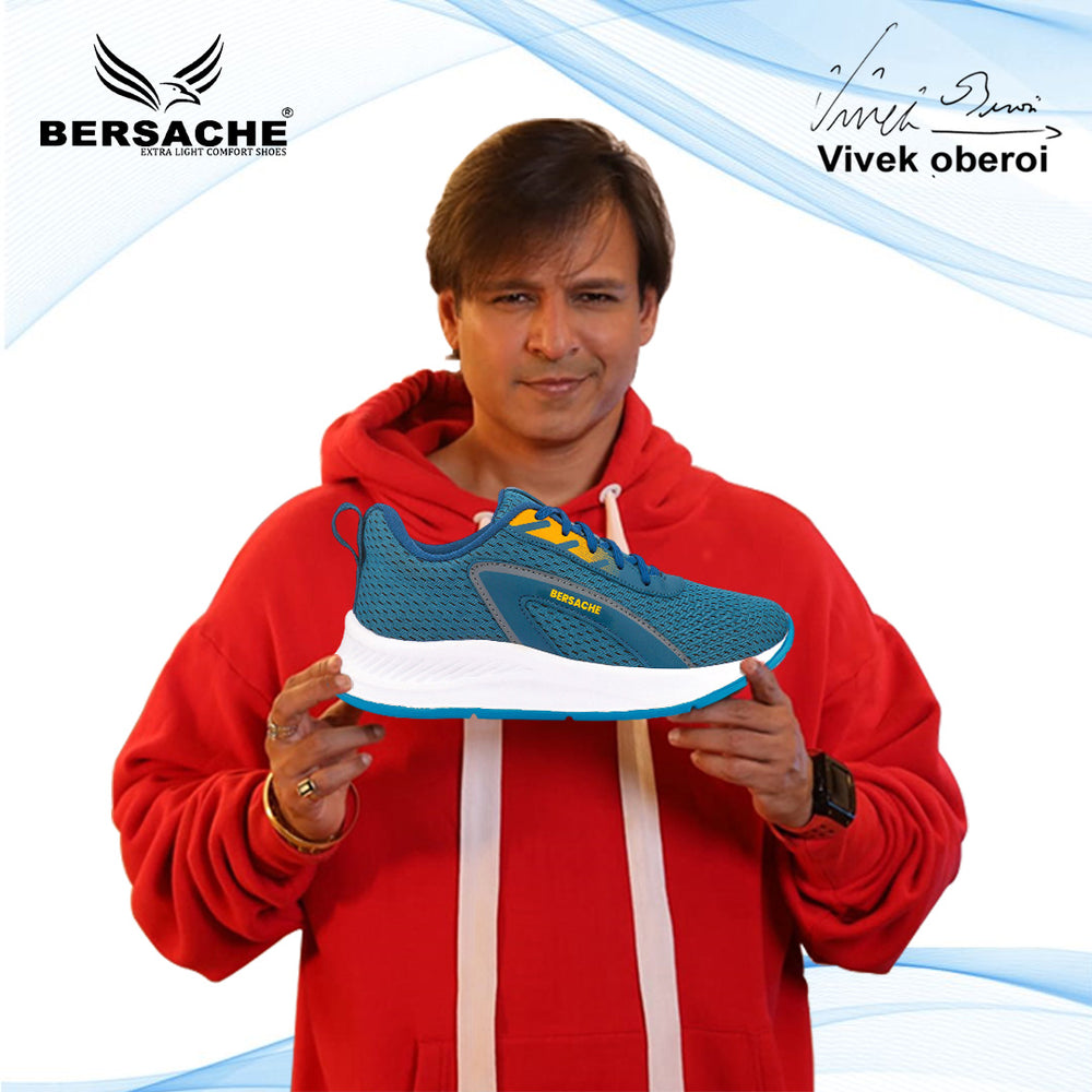 Bersache Lightweight Casual Sneaker Shoes For Men (Sky-Blue-8090)