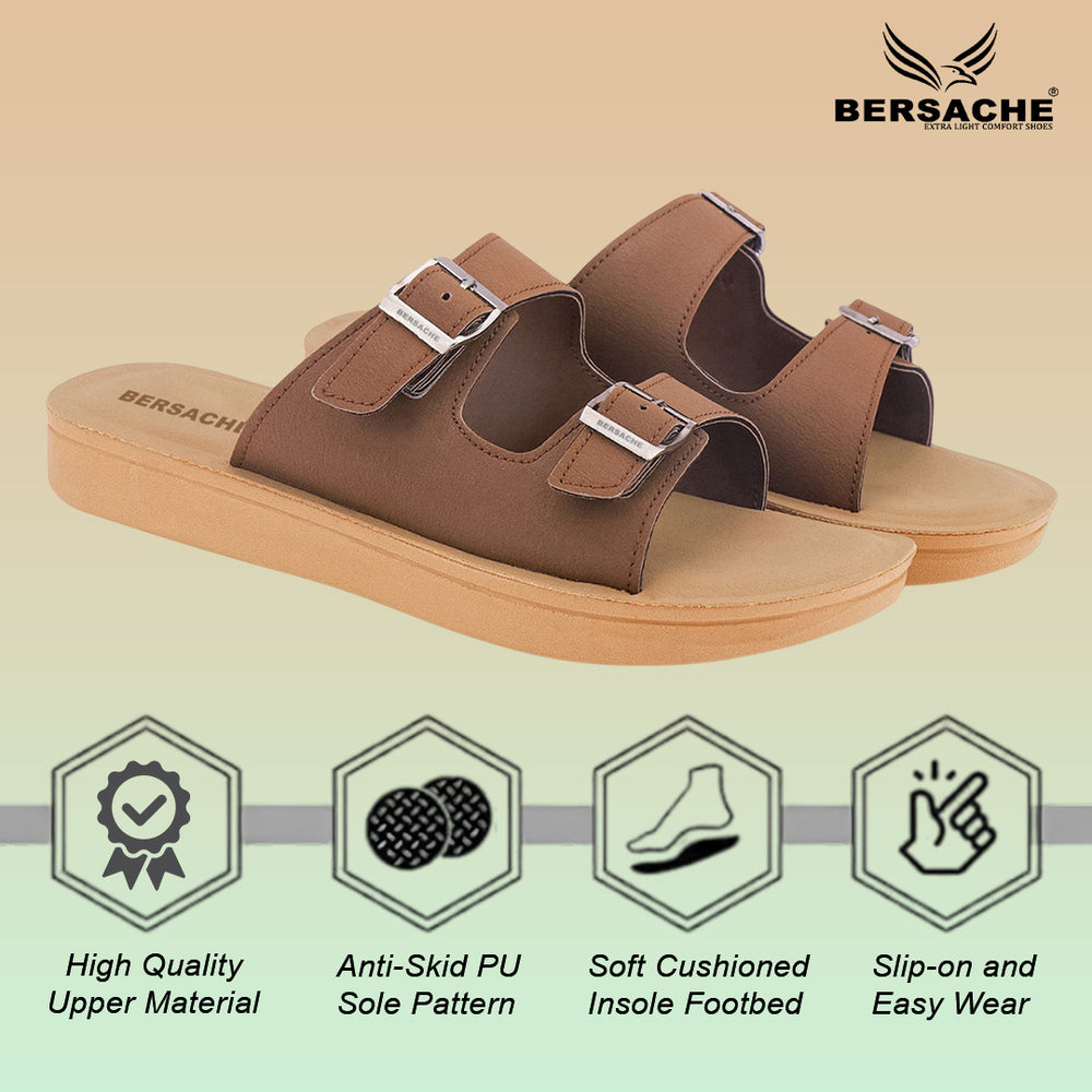 Bersache Extra Soft Classic Casual with  Regular wear with Ultra Soft & Flexibility Technology Sandal For Women's/Girl's-Brown-6225