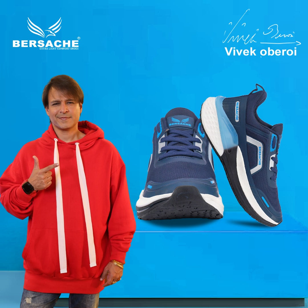 Bersache Premium Sports,Gym, Trending Stylish Running Shoes For Men (9205-Blue)