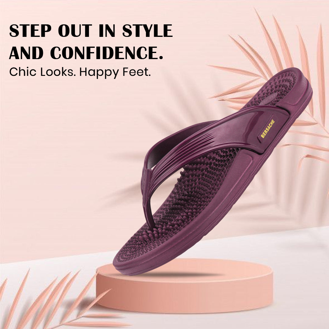 Bersache Extra Soft Classic Casual CHAPPAL with  Regular wear with Ultra Soft & Flexibility Technology  Slippers for Women's-(6333-Maroon).
