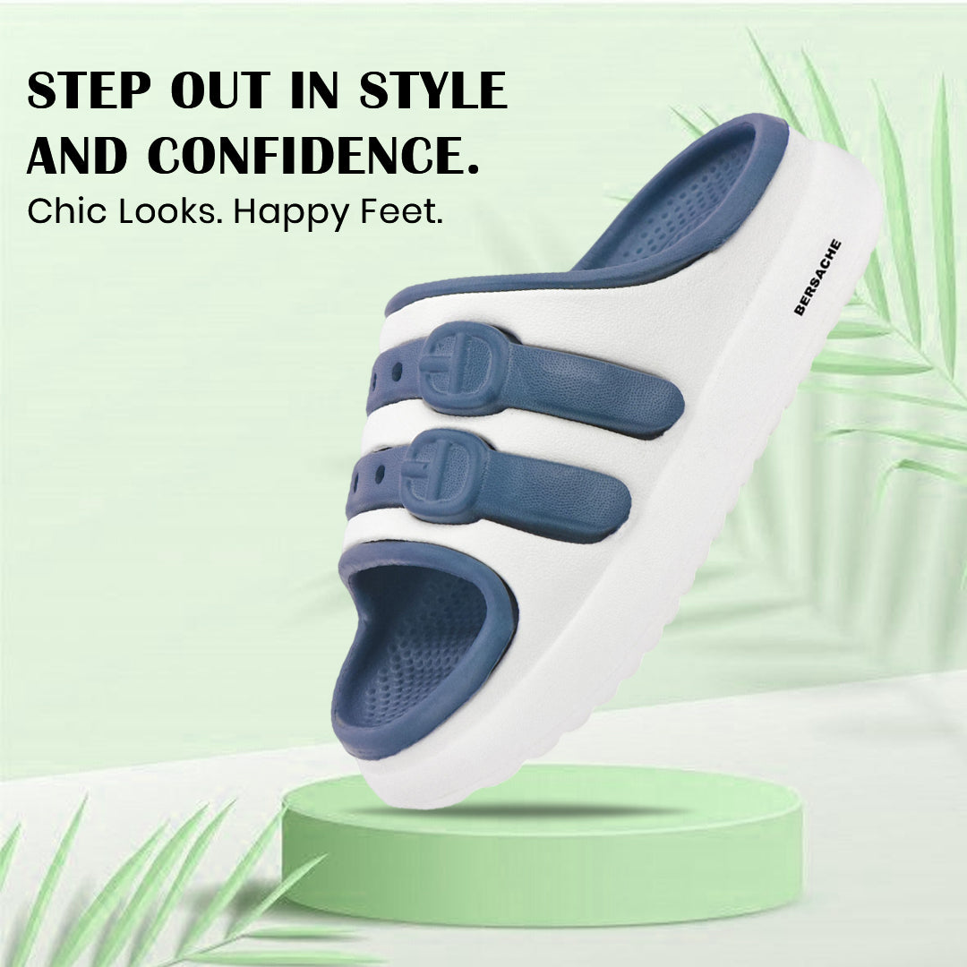 Bersache Extra Soft Classic Casual CHAPPAL with  Regular wear with Ultra Soft & Flexibility Technology Flip-Flop for Kids's-White-6320.