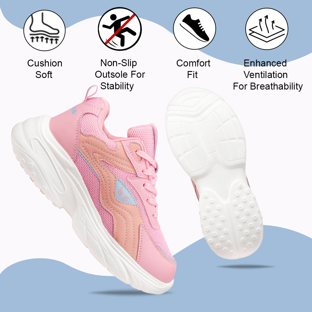 Bersache Sneaker, Loafers ,Casual with Extra comfort Sneaker Colour Changing shoes for Women (Pink-8106)