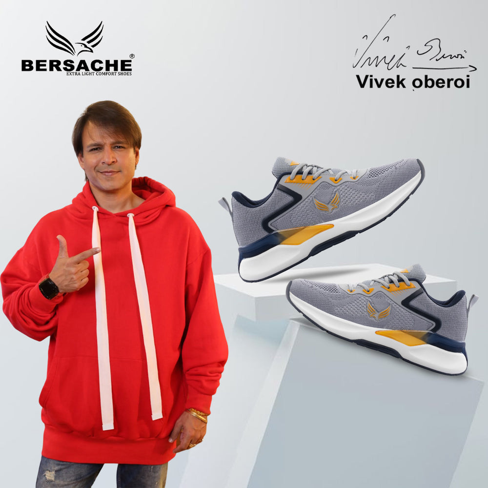 Bersache Sneaker, Loafers ,Casual With Extra Comfort Sneakers For Mens (9203-Grey)