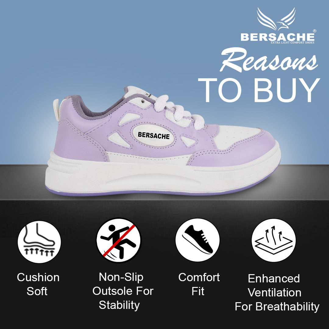 Bersache Premium Sports ,walking,Gym,cricket, Trending  Running Shoes For Women's-(8112-Purple)