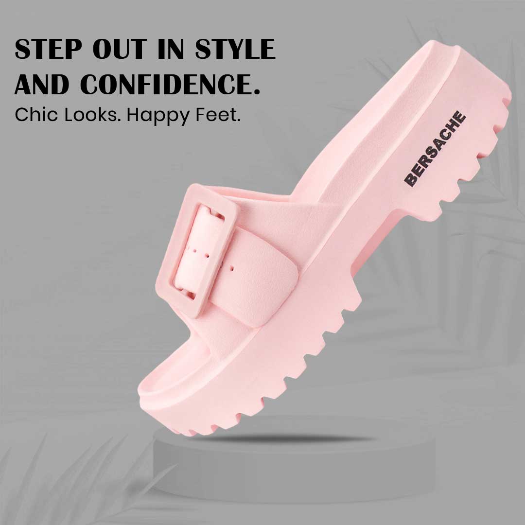 Bersache Extra Soft Classic Casual  with  Regular wear with Ultra Soft & Flexibility Technology Flip-Flop for Women's-(6307-Pink)