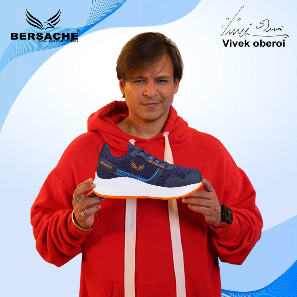 Bersache Lightweight Casual Sneaker Shoes For Men (Blue-8107)