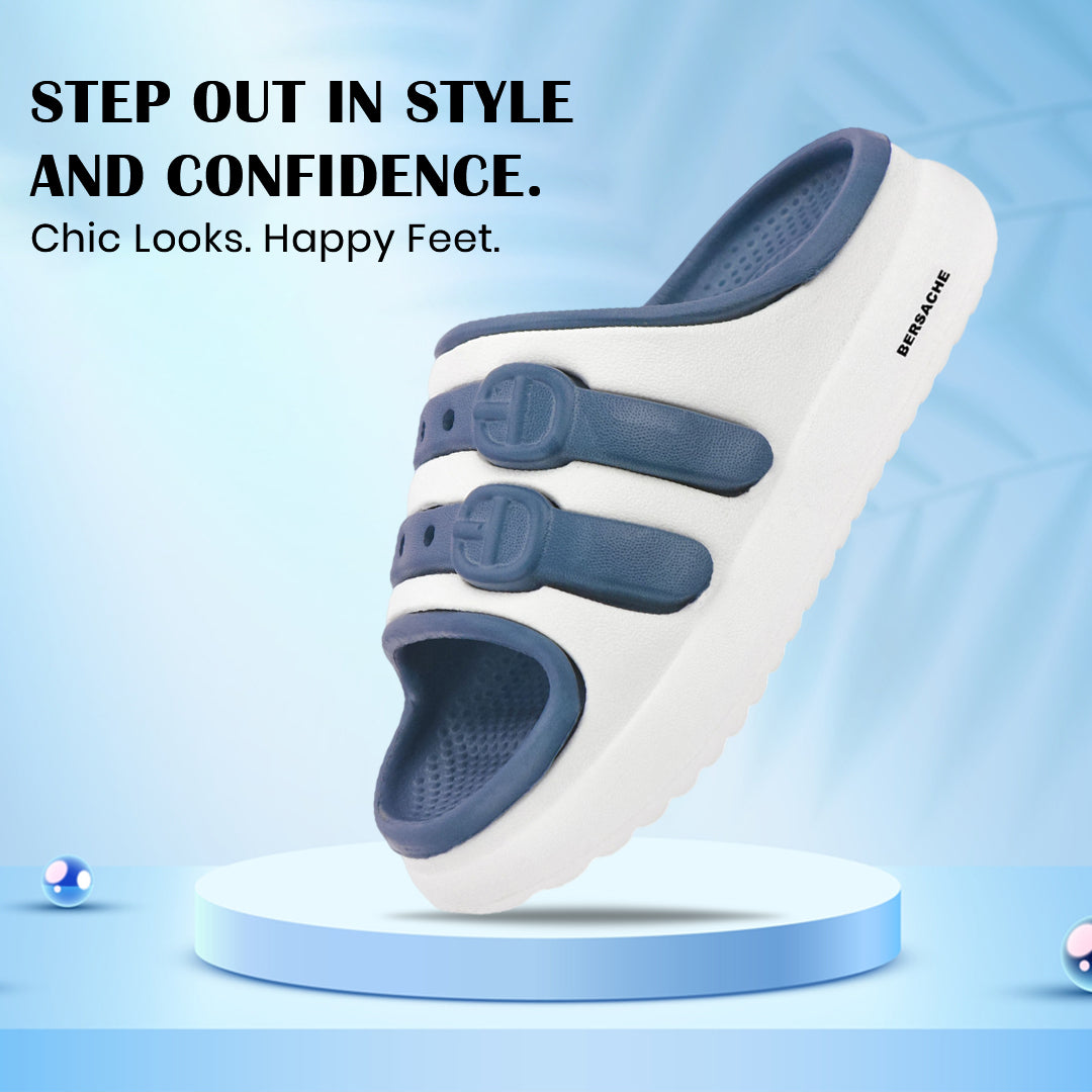 Bersache Extra Soft Classic Casual CHAPPAL with  Regular wear with Ultra Soft & Flexibility Technology Slipper for Kids's - White -6320.