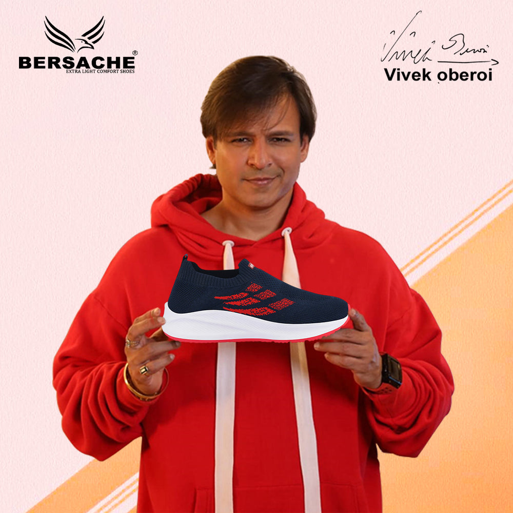 Bersache Lightweight Casual Sneaker Shoes For Men (Black-8111)