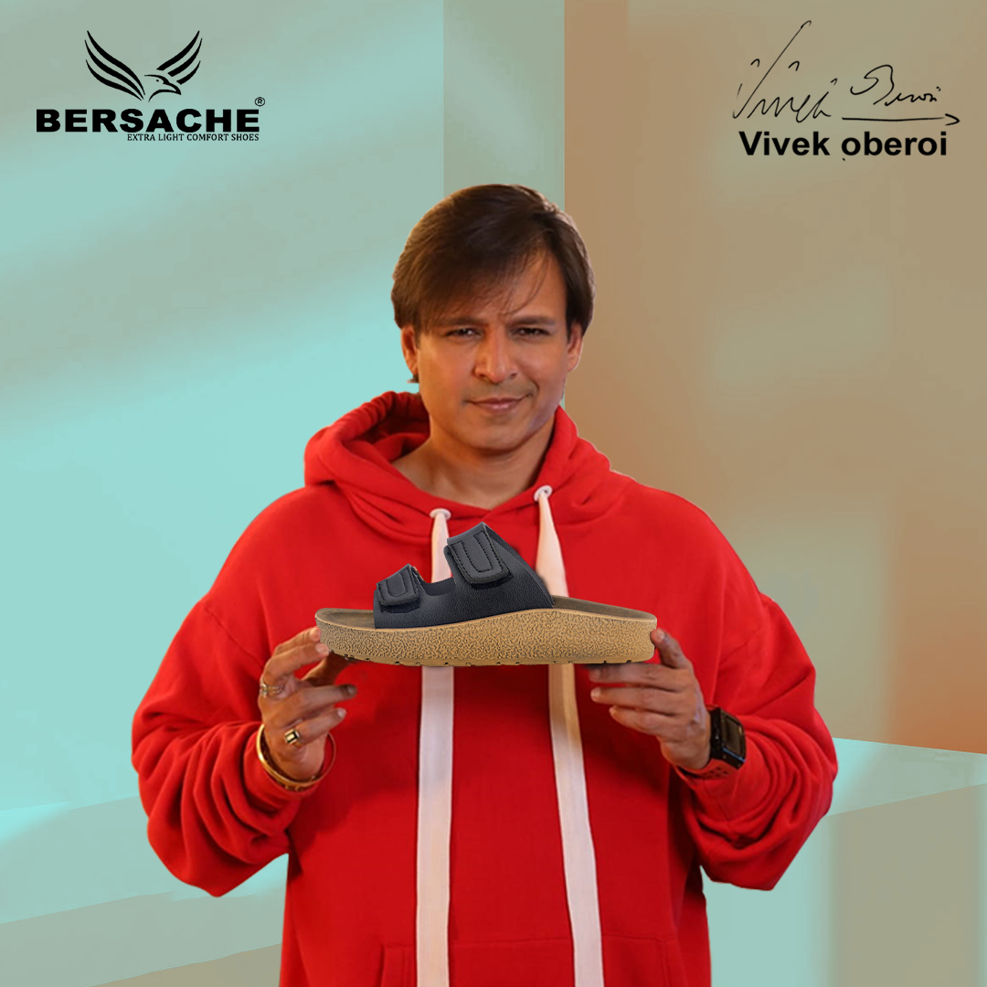 Bersache Extra Soft Classic Casual with  Regular wear with Ultra Soft & Flexibility Technology Slipper For Men's & Boy's-Black-6222