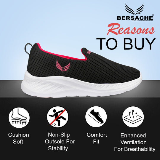Bersache Premium Sports ,Gym, Trending Stylish Running Colour Changing shoes for Women (8097-Red)