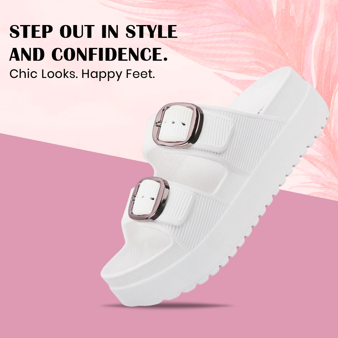 Bersache Extra Soft Classic Casual  with  Regular wear with Ultra Soft & Flexibility Technology Flip-Flop for Women's-(6294-White).