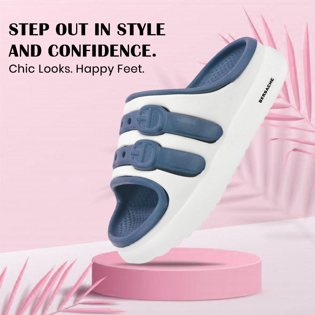 Bersache Extra Soft Classic Casual CHAPPAL with  Regular wear with Ultra Soft & Flexibility Technology Clog's for Kids's - White-6320.