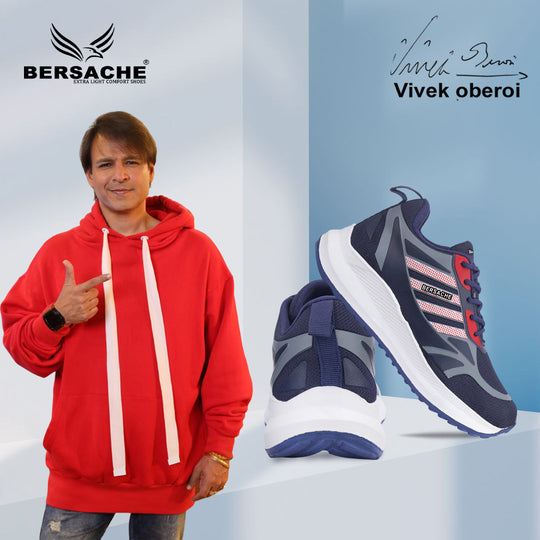 Bersache Premium Sports,Gym, Trending Stylish Running Shoes For Men (8072-Blue)