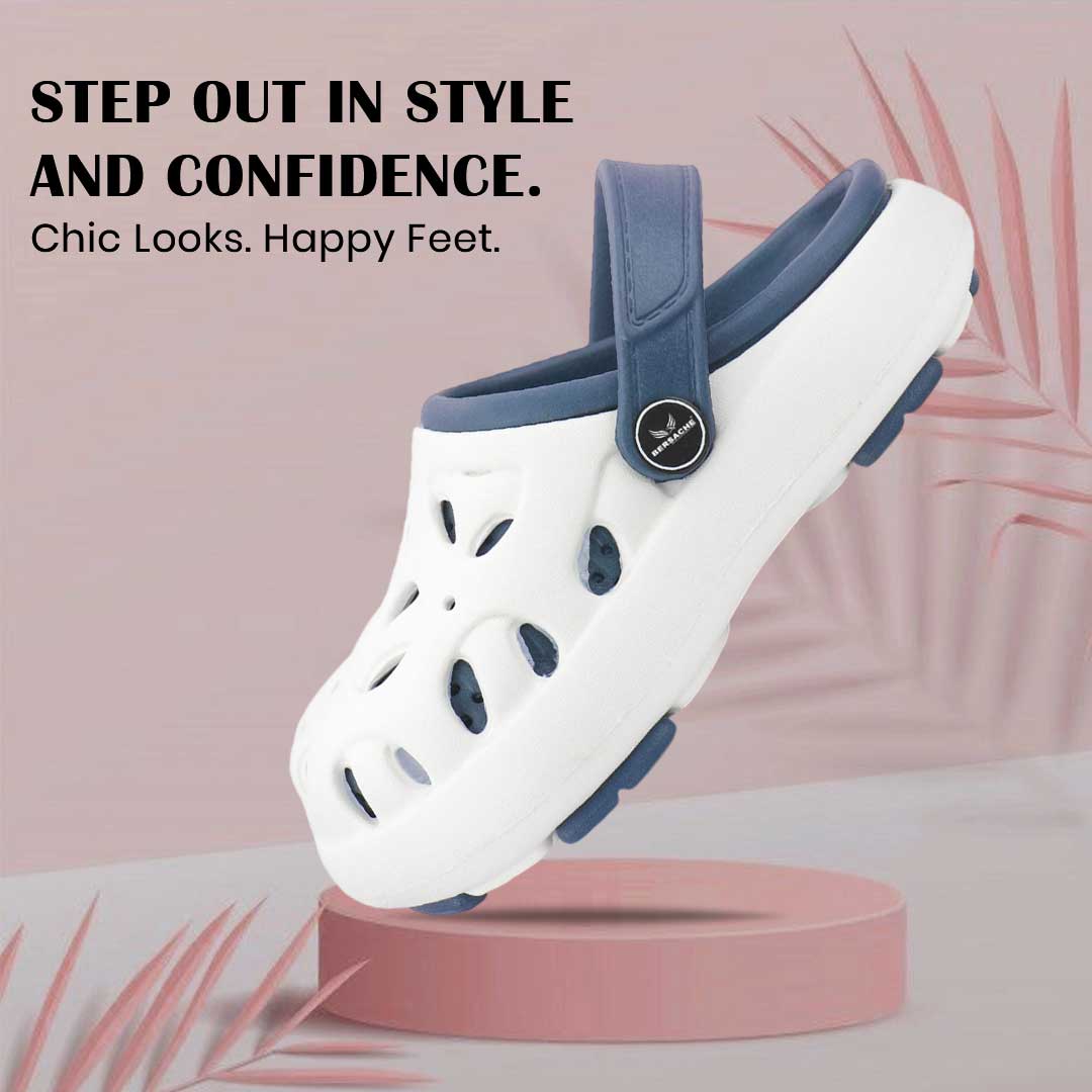 Bersache Extra Soft Classic Casual CHAPPAL with  Regular wear with Ultra Soft & Flexibility Technology Clog's for Kids's - White-6317.