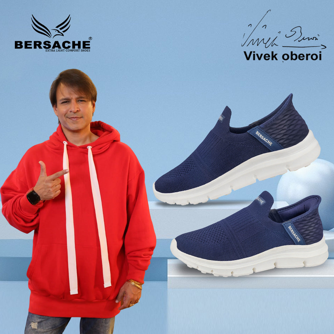 Bersache Premium Sports,Gym, Trending Stylish Running Shoes For Men (8078-Blue)