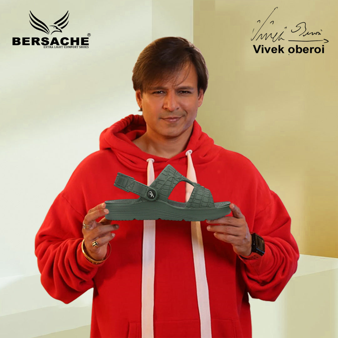 Bersache Extra Soft Classic Casual with  Regular wear with Ultra Soft & Flexibility Technology Sandal For Men's & Boy's-(Black-6270) .