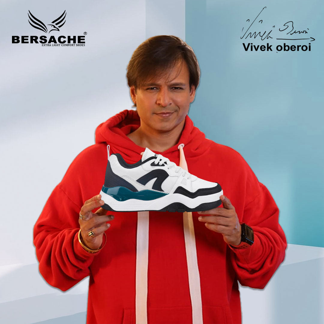 Bersache Casual Sneaker shoe for Men| Soft Cushioned Insole , Slip-Resistance Casuals For Men (White-9223).