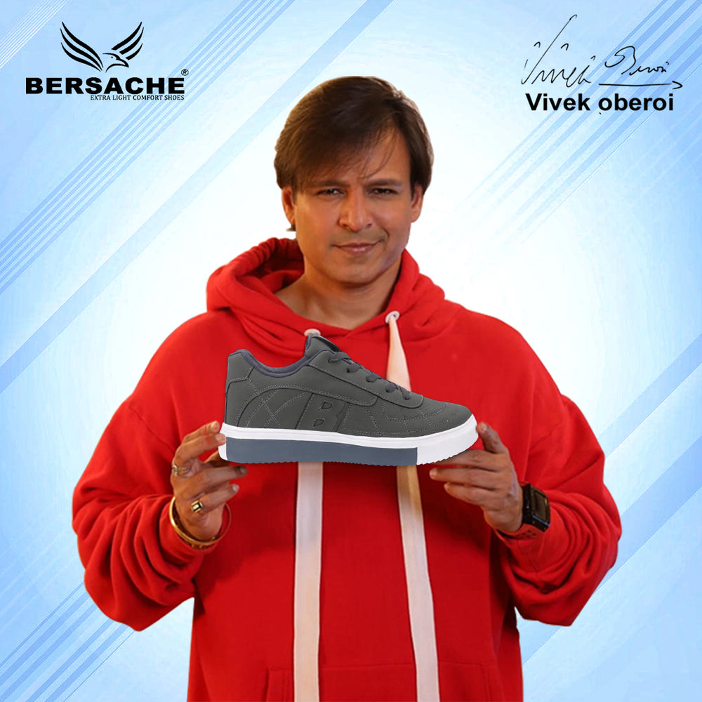 Bersache Premium Sports ,walking,Gym,cricket, Trending  Running Shoes For Men's (Grey-8119)