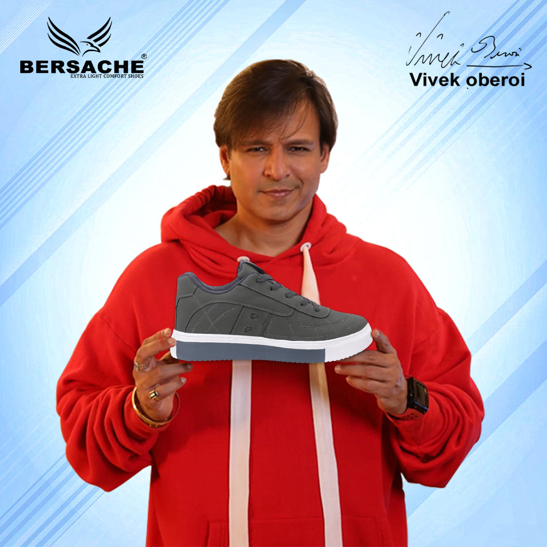 Bersache Premium Sports ,walking,Gym,cricket, Trending  Running Shoes For Men's (Grey-8119)
