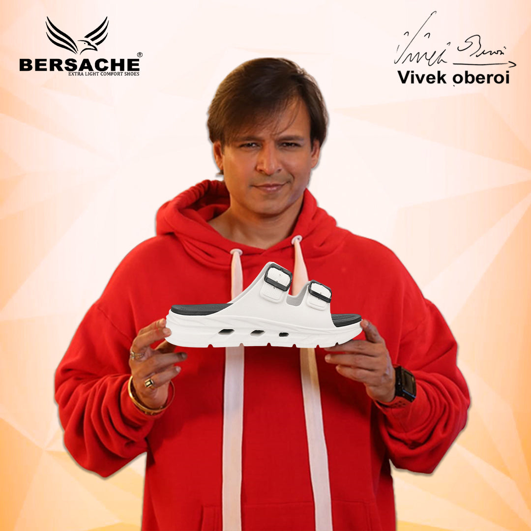 Bersache Extra Soft Classic Casual CHAPPAL with  Regular wear with Ultra Soft & Flexibility Technology  Slippers for Men's-(6339-White).