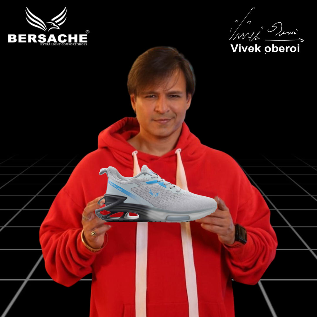 Bersache Premium Sports ,Gym, Trending Stylish Running Shoes For Men  (9194-Grey)