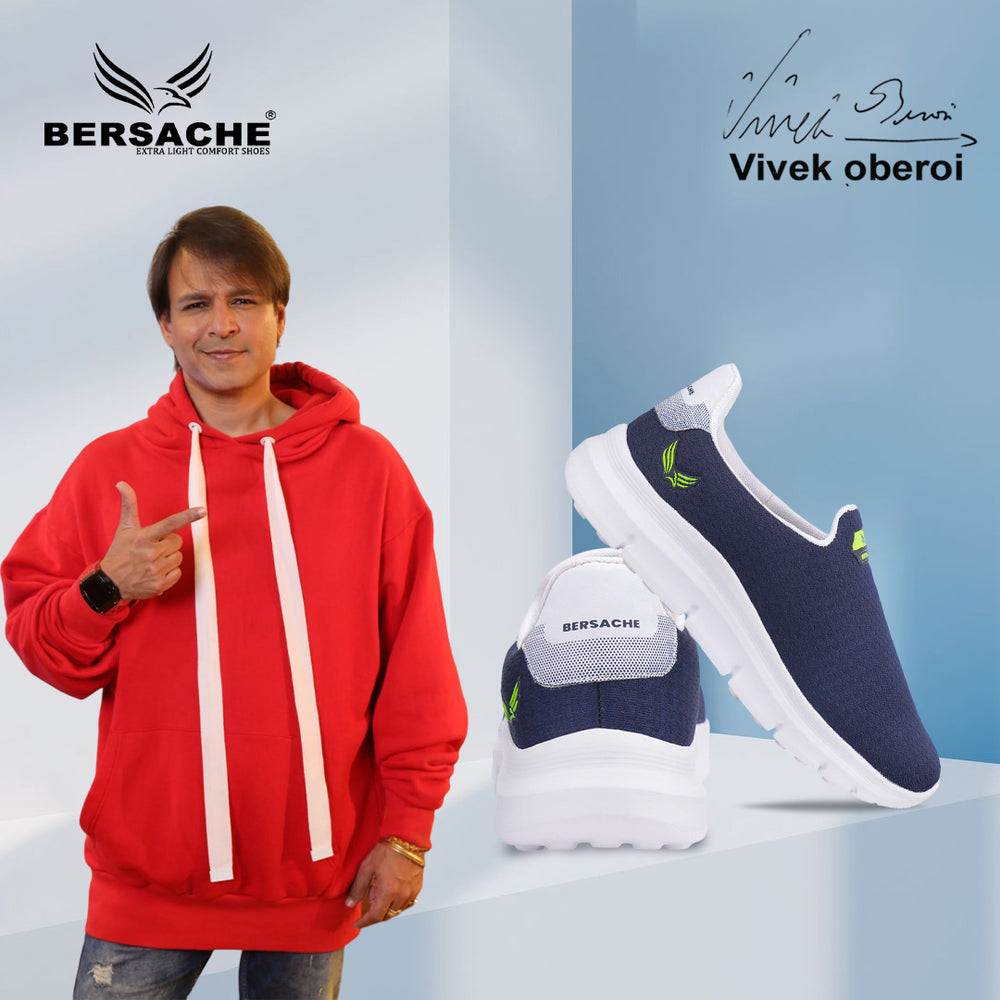 Bersache Lightweight Sports Running Shoes For Men Blue-8071