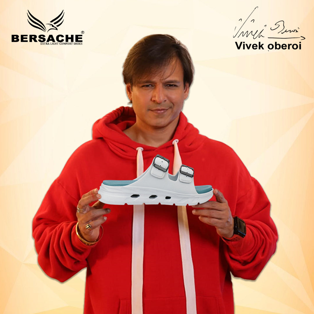 Bersache Extra Soft Classic Casual CHAPPAL with  Regular wear with Ultra Soft & Flexibility Technology  Slippers for Men's-(6340-Sea-Green & White).