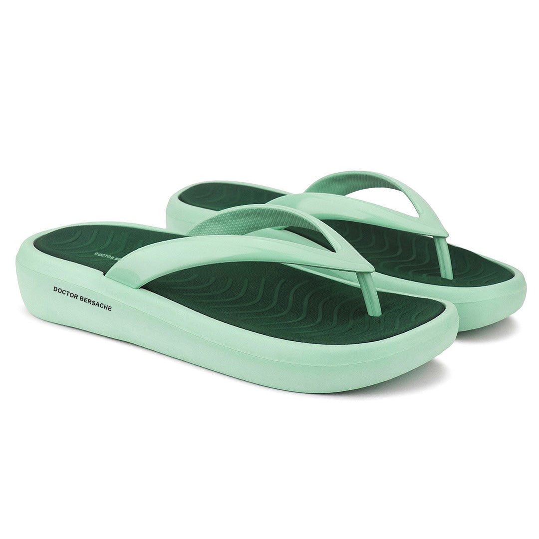 Doctor Bersache Newly Launched Orthopedic Comfort Slipper for Women | Diabetic Friendly | Extra Cushioning | Arch Support | Pain Relief Green-DB -123