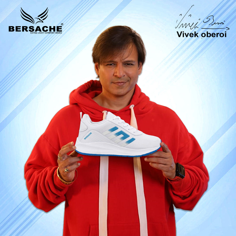 Bersache Casual Sneaker shoe for Men| Soft Cushioned Insole , Slip-Resistance Casuals For Men (White-8133)