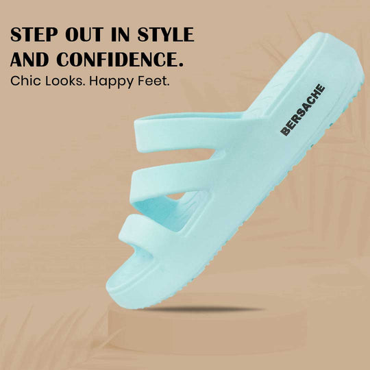 Bersache Extra Soft Classic Casual  with  Regular wear with Ultra Soft & Flexibility Technology Sandal for Women's-(6309-Blue)