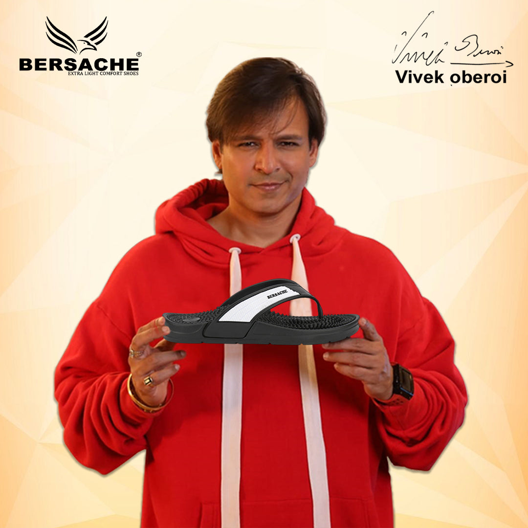 Bersache Extra Soft Classic Casual CHAPPAL with  Regular wear with Ultra Soft & Flexibility Technology  Slippers for Men's-(6335-Black).