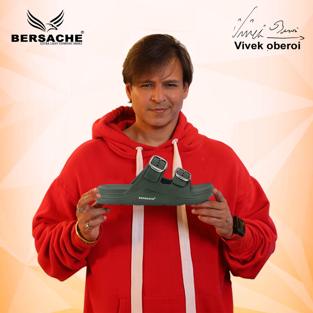 Bersache Extra Soft Classic Casual with  Regular wear with Ultra Soft & Flexibility Technology Flip-Flop for Men's-(6284-Green)