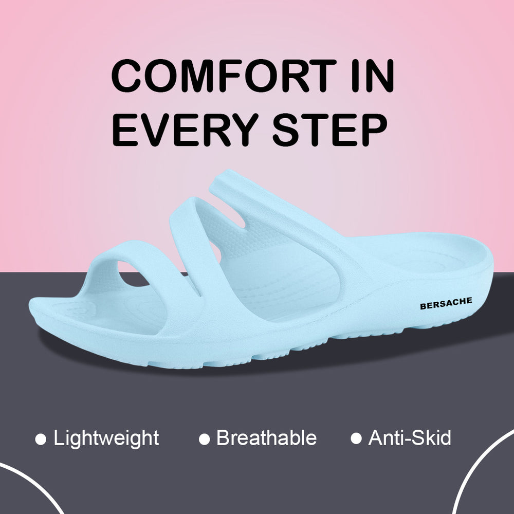 Bersache Extra Soft Classic Casual with  Regular wear with Ultra Soft & Flexibility Technology Slipper For Women's & Girl's-(6249-Blue)