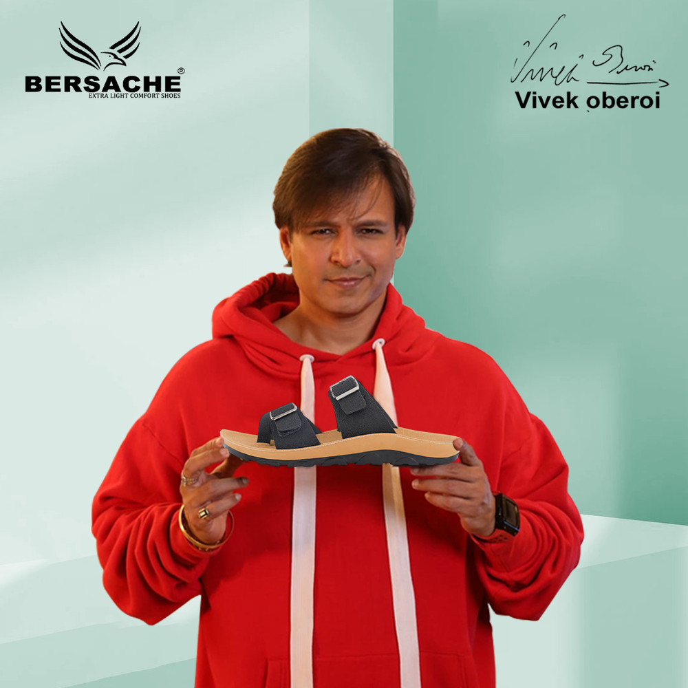 Bersache Extra Soft Classic Casual with  Regular wear with Ultra Soft & Flexibility Technology Slipper For Men's & Boy's-Black-6218