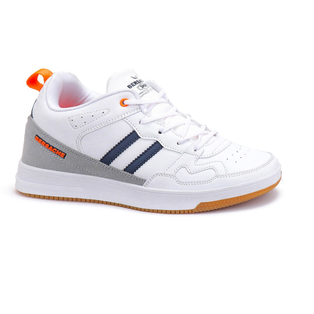 Bersache Lightweight Casual Sneaker Shoes For Men White-9057