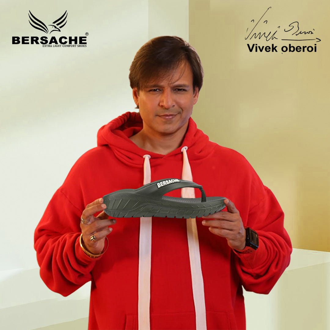 Bersache Extra Soft Classic Casual with  Regular wear with Ultra Soft & Flexibility Technology Sandal For men's & boy's-Black-6255