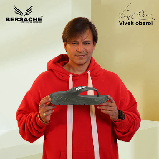 Bersache Extra Soft Classic Casual with  Regular wear with Ultra Soft & Flexibility Technology Sandal For men's & boy's-Black-6255