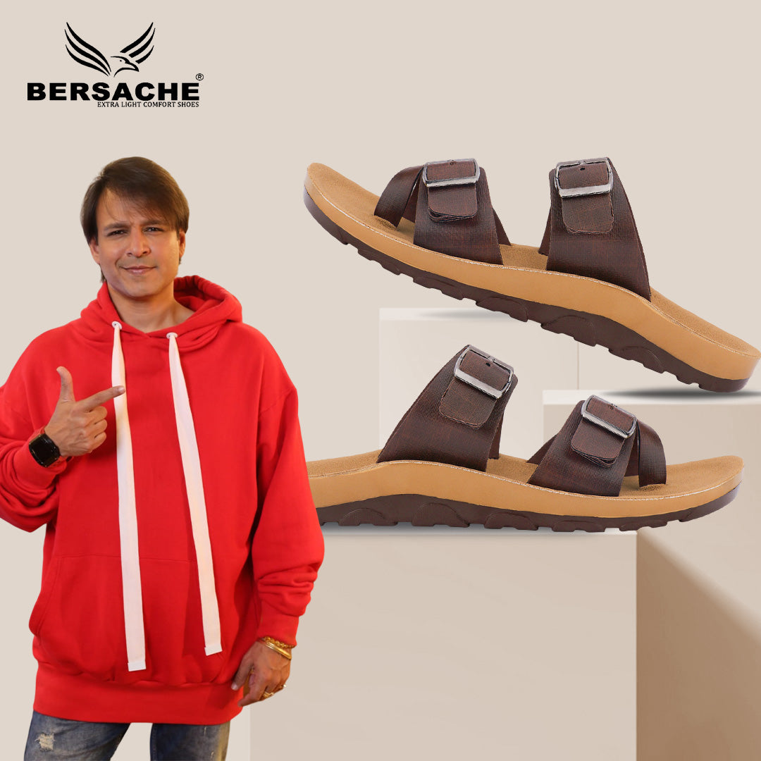 Bersache Extra Soft Classic Casual with  Regular wear with Ultra Soft & Flexibility Technology Flipflop For Men's & Boy's-Brown-6217