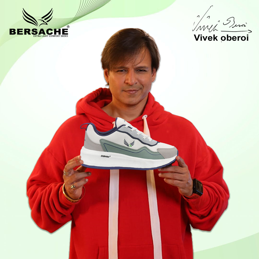 Bersache Casual Sneaker shoe for Men| Soft Cushioned Insole , Slip-Resistance Casuals For Men (Green-8146).